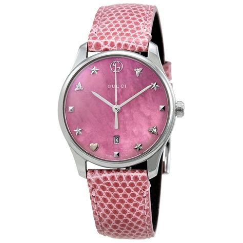 pink gucci quartz watch snakeskin band|gucci g timeless watches.